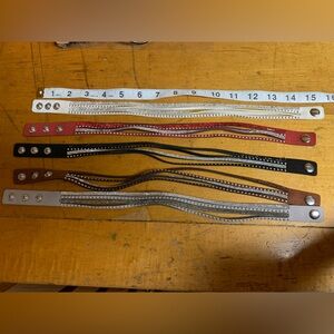 Stylish 5pc Felt Bracelet Set